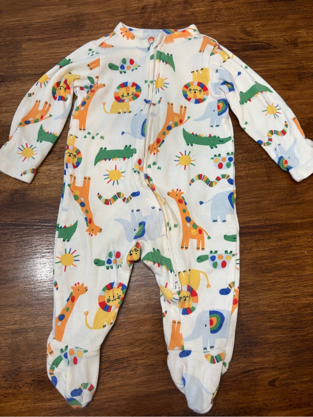 Old Navy Colorful Safari Animal Footie Pajamas